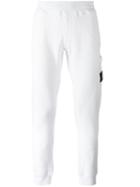 Stone Island Side Patch Pocket Sweatpants, Men's, Size: Medium, White, Cotton