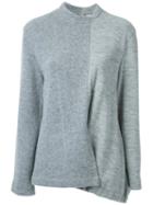 Fad Three Panelled Sweatshirt, Women's, Grey, Cotton/nylon/wool
