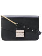 Furla - Chain Strap Shoulder Bag - Women - Calf Leather - One Size, Black, Calf Leather