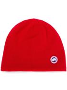 Canada Goose Logo Embroidered Beanie