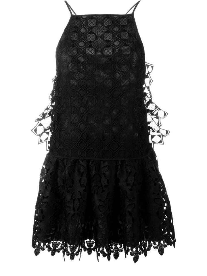 No21 Embroidered Dress, Women's, Size: 40, Black, Silk/polyester/acetate