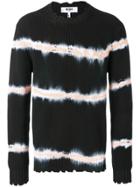 Msgm Tie Dye Print Sweater - Black