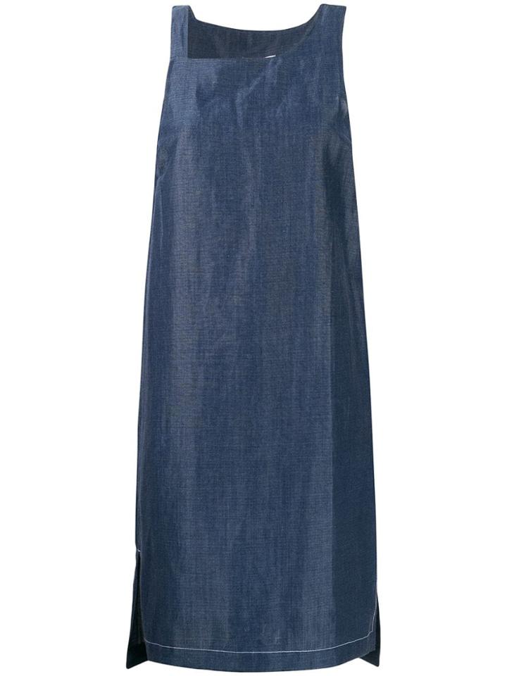 Reality Studio Faux Denim Mini Dress - Blue