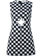 Courrèges Monochrome Check Cut Out Shift Dress