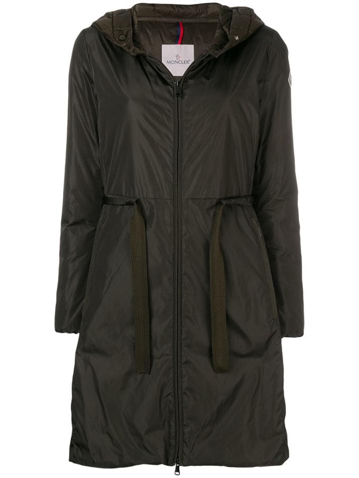 Moncler Single Breasted Trench Coat - Green