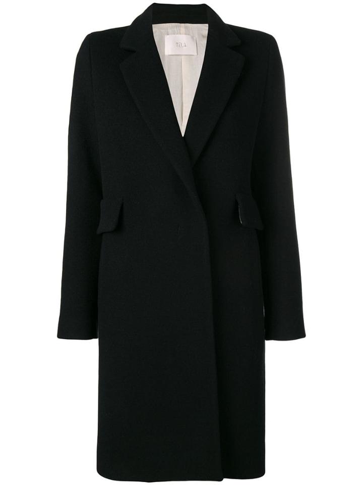 Tela Single-breasted Trenchcoat - Black