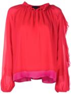 Cynthia Rowley Ruffle-trimmed Blouse - Red