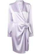Nanushka Wrap Shirt Dress - Purple