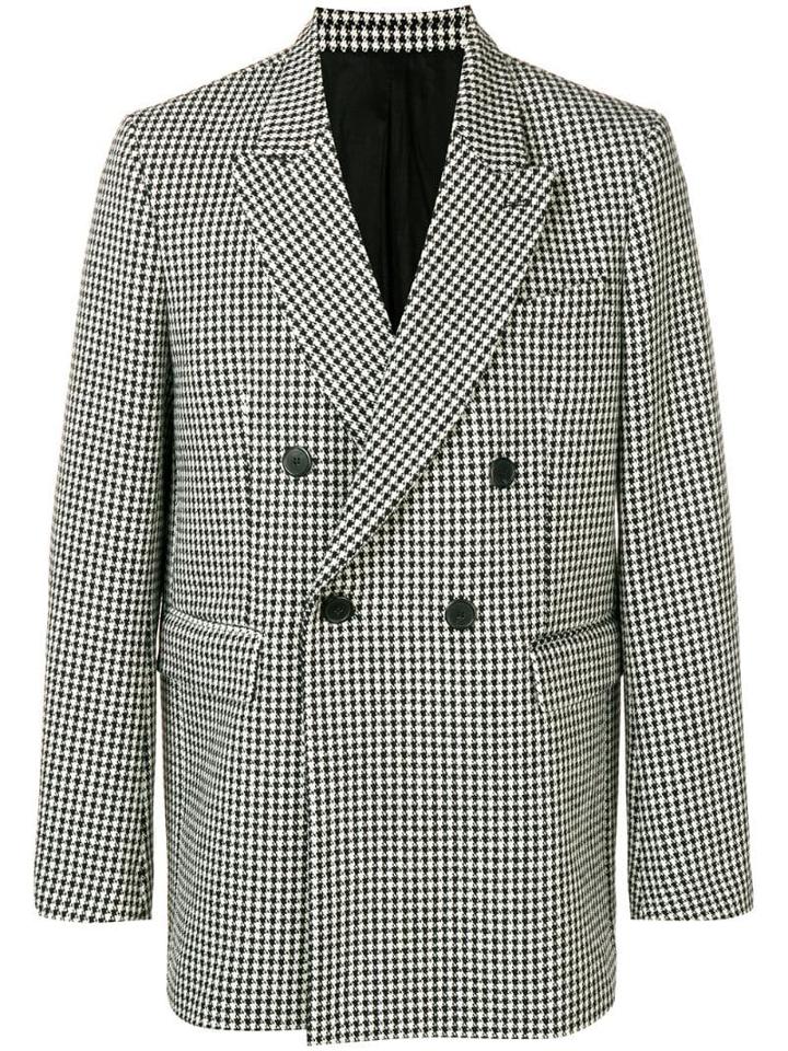 Ami Paris Lined Oversize Double-breasted Blazer - Black