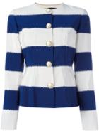 Rossella Jardini Striped Jacket, Women's, Size: 44, Blue, Polyamide/viscose/cotton