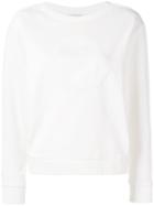 Moncler White Logo Sweater