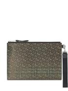 Burberry Monogram Zipped Clutch - Neutrals