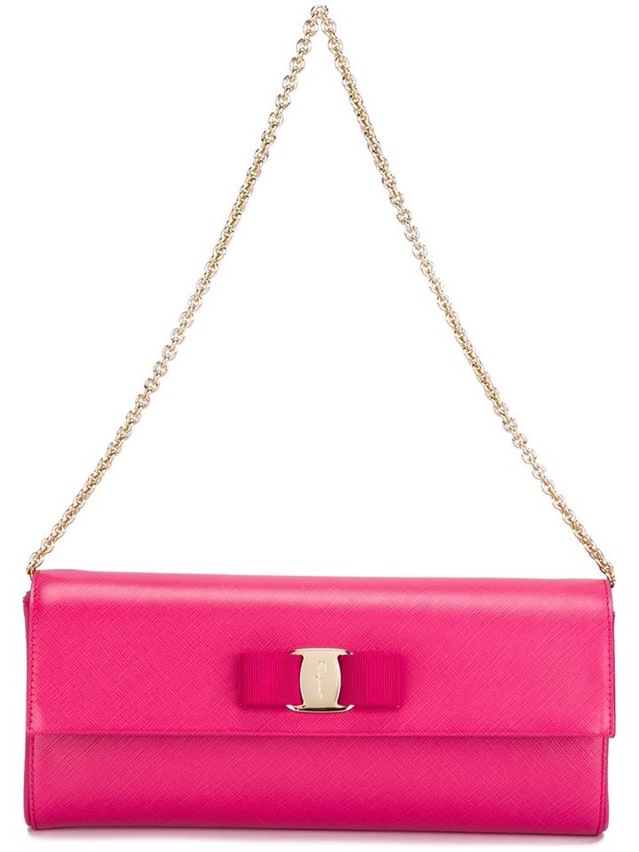 Salvatore Ferragamo 'vara' Clutch, Women's, Pink/purple