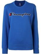 Champion Logo Print Sweatshirt - Blue