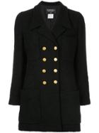 Chanel Vintage Logo Buttons Double-breasted Jacket - Black