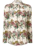 Gucci Hand Held Bouquet Printed Shirt - Multicolour