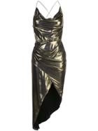 Haney Holly Draped Asymmetric Dress - Gold