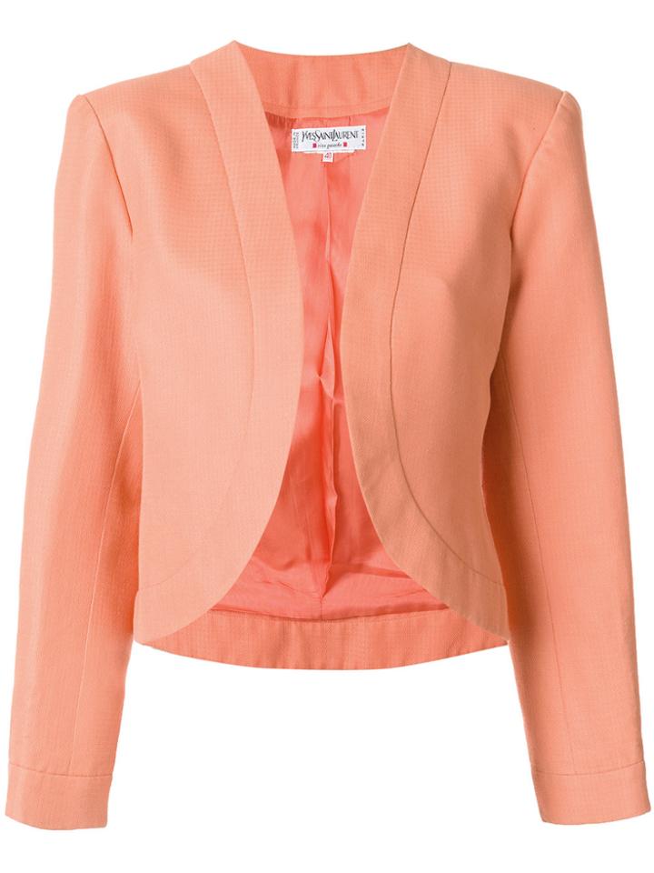 Yves Saint Laurent Vintage Open Front Blazer - Yellow & Orange