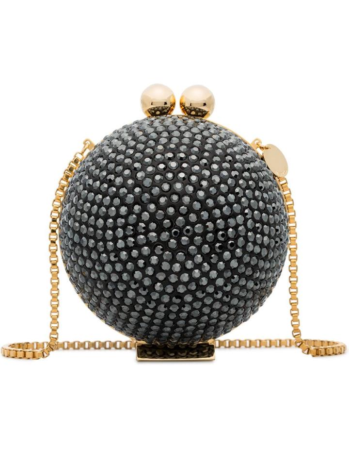 Marzook Black Swarovski Crystal Sphere Clutch
