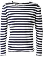 Société Anonyme Striped Sweatshirt, Adult Unisex, Size: Large, White, Cotton