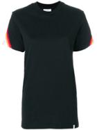 Facetasm Striped Panel T-shirt - Black