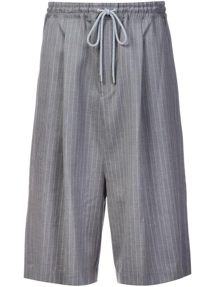 Mihara Yasuhiro Drawstring Pinstripe Shorts