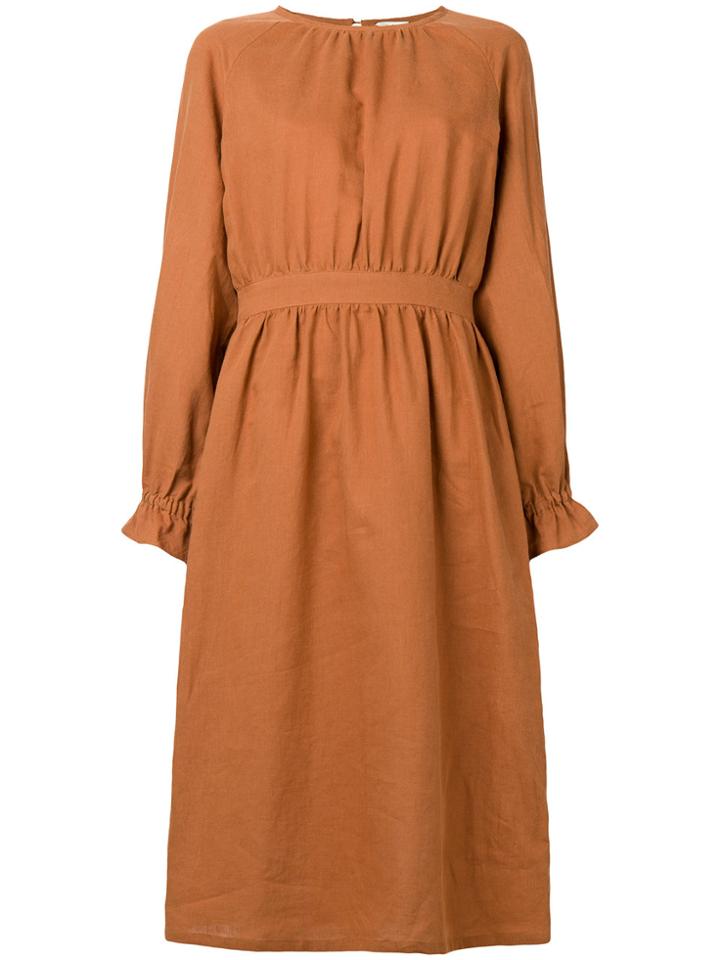 Neul Flared Midi Dress - Brown