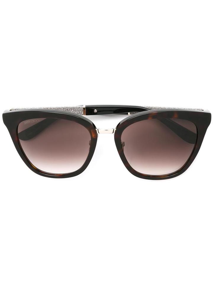 Jimmy Choo Eyewear - Fabry Sunglasses - Unisex - Acetate - One Size, Black, Acetate