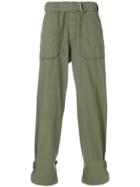 Sacai Belted Cargo Trousers - Green
