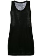 T By Alexander Wang Sleeveless Tank Top, Men's, Size: Small, Black, Silk/rayon