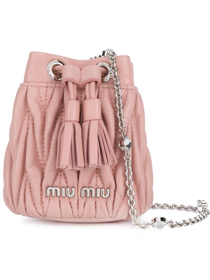 Miu Miu Miu Crystal Mini Bag - Pink