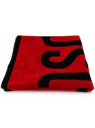 Moschino Logo Beach Towel - Red