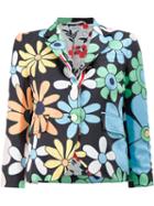 Thom Browne - Floral Print Blazer - Women - Silk - 40, Black, Silk
