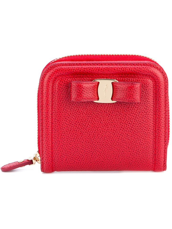 Salvatore Ferragamo Vara Coin Case - Red
