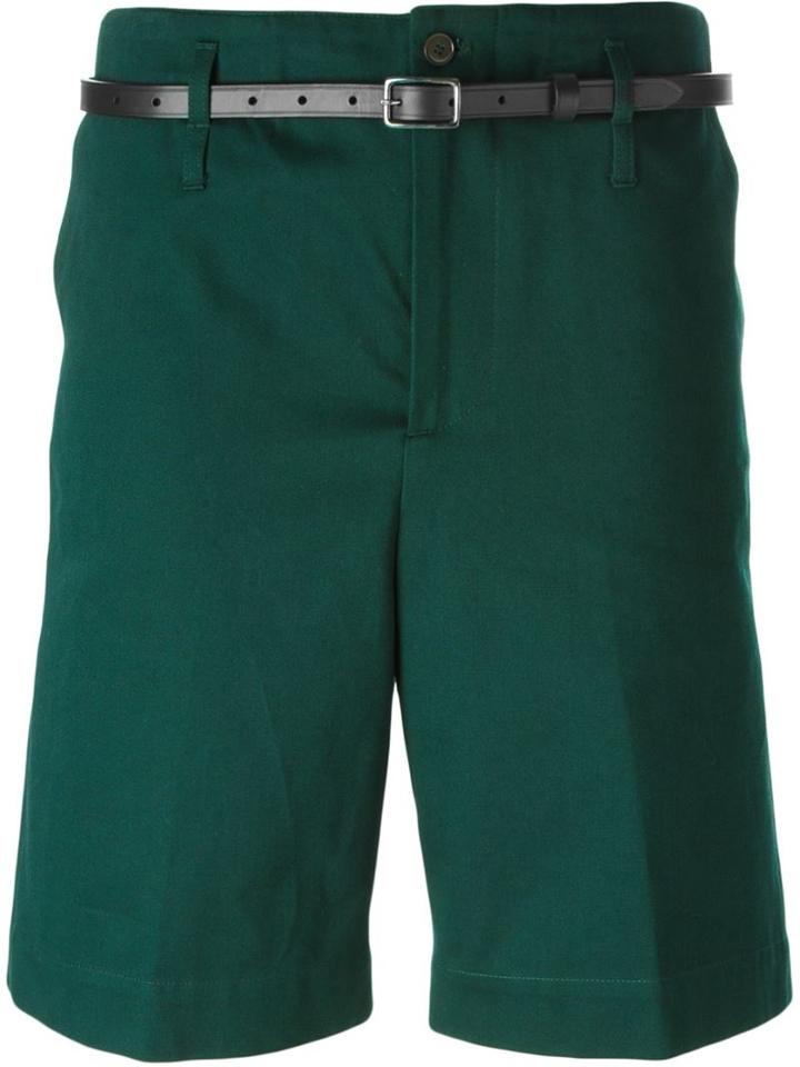 Golden Goose Deluxe Brand Kate Belted Shorts, Women's, Size: S, Green, Cotton