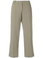 Kiltie Casual Cropped Trousers - Nude & Neutrals