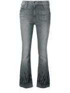 Mother Mid Rise Flared Jeans - Grey