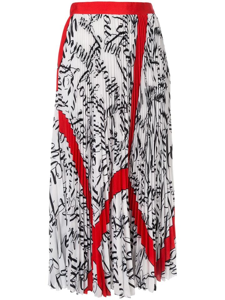 Msgm All-over Print Skirt - White