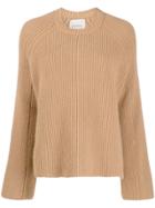 Laneus Oversized Knitted Sweater - Brown