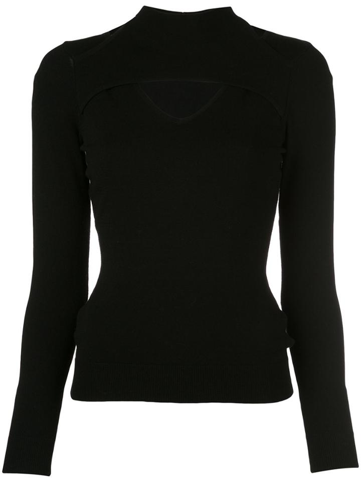 Milly Cutout Jersey Jumper - Black