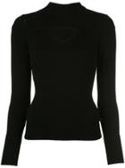 Milly Cutout Jersey Jumper - Black