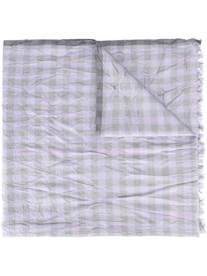 Brioni Wrinkled Brioni Scarf, Pink/purple, Silk