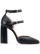 Red Valentino Studded Mary Jane Pumps - Black
