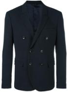 Tonello Double Breasted Peacoat, Men's, Size: 52, Blue, Spandex/elastane/viscose/virgin Wool