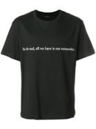 Throw Back Memories Slogan T-shirt - Black