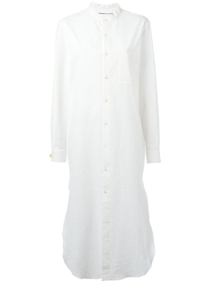 Cristaseya Midi Shirt Dress, Women's, Size: Medium, White, Cotton