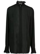 Giamba Ruffled Loose-fit Shirt - Black