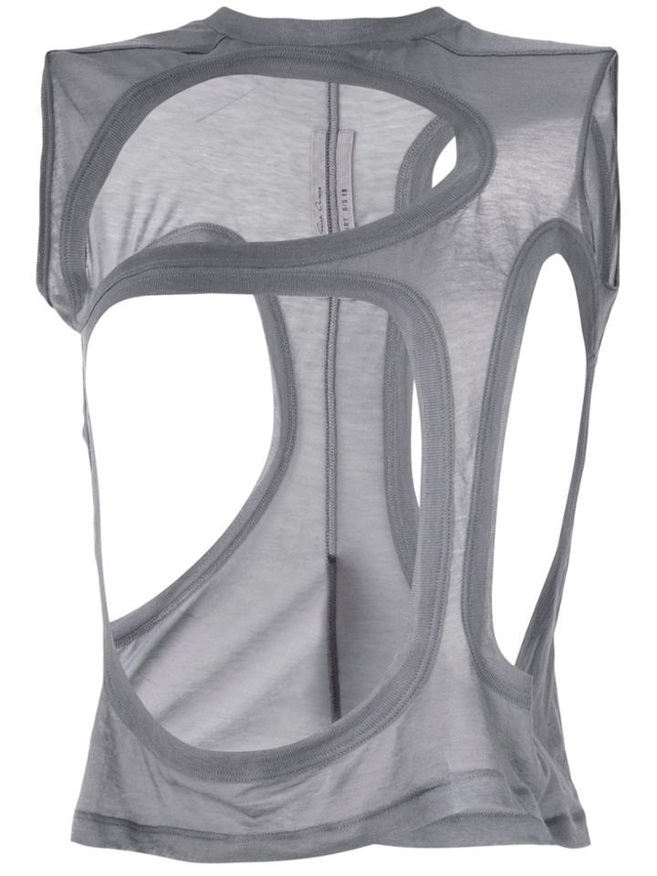 Rick Owens Distressed Sleeveless Top - Grey