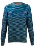 Missoni Striped Intarsia Sweater - Blue