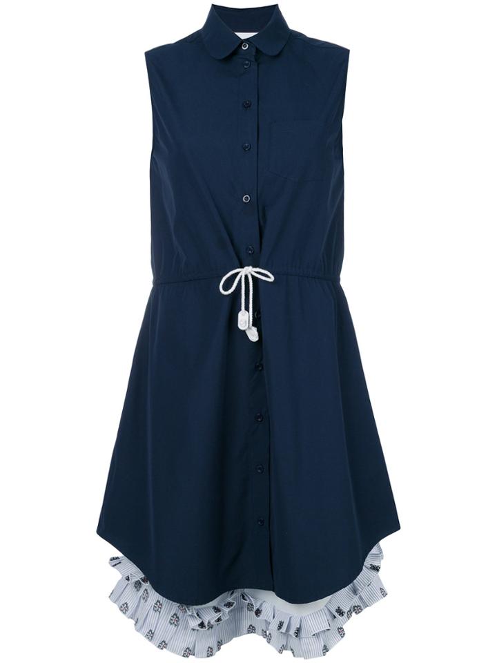 Jimi Roos Sleeveless Shirt Dress - Blue